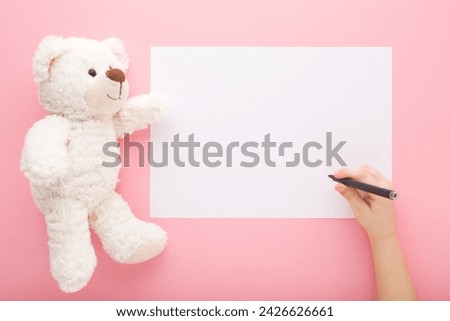 Similar – Image, Stock Photo Hand holding felt tip pens or markers