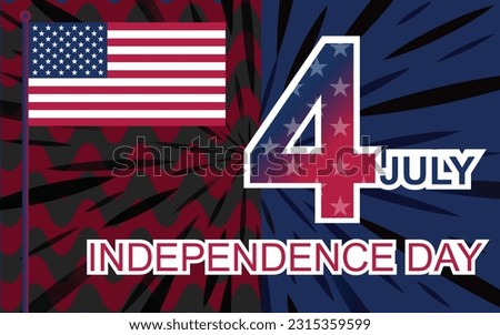 US Independence Day Abstract Background illustration in beams