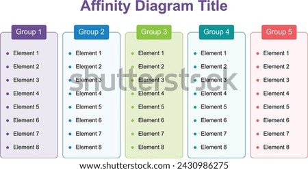 Affinity Diagram Title template presentation slide