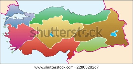 Census-defined regions of Turkey, Türkiye Bölgeler Haritası. İç Anadolu, Karadeniz, Doğu Anadolu, Ege, Güneydoğu Anadolu, Marmara, Akdeniz
