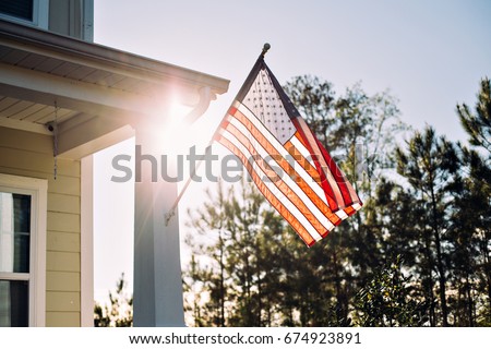 Image, Stock Photo Flags in front of the Reichstag