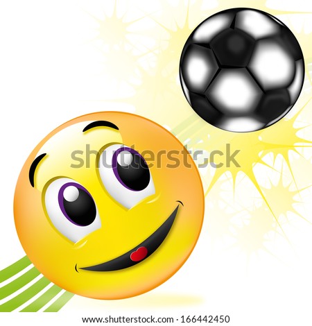 Smiley Plays Football Stock Photo 166442450 : Shutterstock