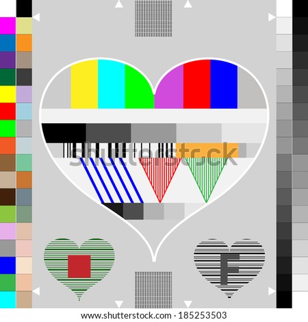 Backgrounds & textures, old TV stand picture with heart