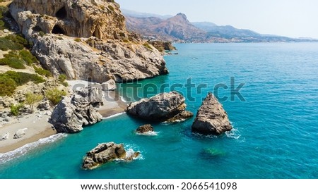 Exotic island at the south of Crete, with the amazing a Beach, Greece