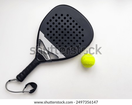 Image, Stock Photo Paddle tennis objects and court.