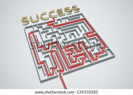 Finding a way to success in a complicated maze.