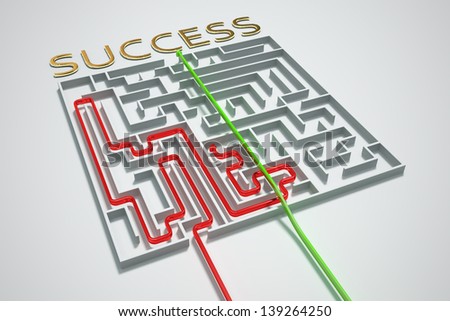 Unfair way to success in a complicated maze.