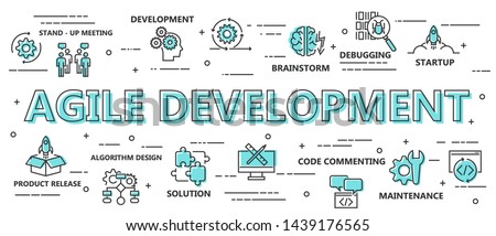 Agile Development Background. Vector Illustration.