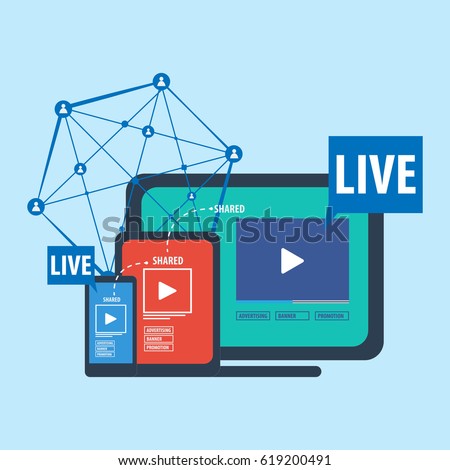 social media digital marketing online advertising. concept vector illustration.