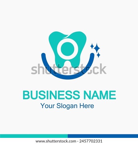 Initial Letter O with Tooth Line Art Icon for Dental Health Care and Dental Clinic, Dentistry Business Logo Idea Template	