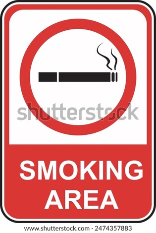 vector sign for smoking area