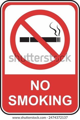 vector sign no smoking in this area