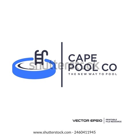 Sport logo, pool logo vector design