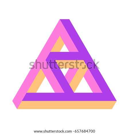 vector illustration of the Penrose triangle, Penrose triforce