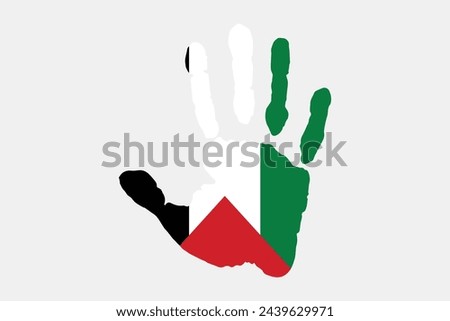 Flag of Palestine, original and simple Palestine flag, vector illustration of Palestine flag