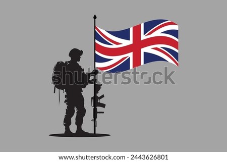 Similar – Image, Stock Photo Union Jack flag flying above a pebble beach