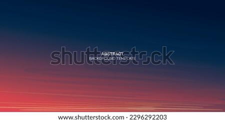 Abstract sky at sunset vector illustration digital watercolor style. Sunset flat design background.