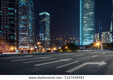 Similar – Image, Stock Photo Scenic cityscape with contemporary multistory buildings and wavy ocean