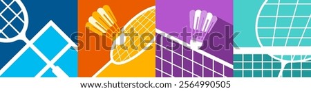 Simple badminton cover or poster templates for branding, advertising, identity, and other purposes.