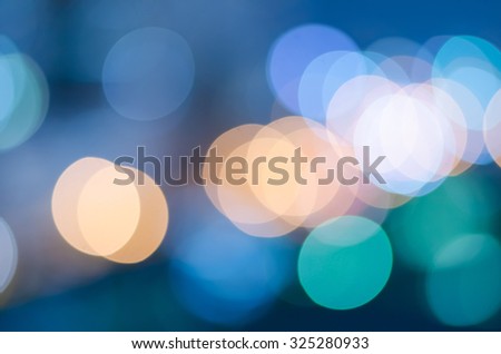 Abstract of colorful light bokeh blur background, Orange and Black Tone