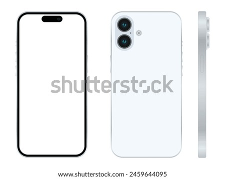 Realistic phone mockup. Vector EPS 10