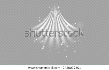 Airflow, white fumes or chilly breeze movement effect, isolated on a transparent background. Realistic vector depiction of abstract wind currents, dust movements or scratch lines.