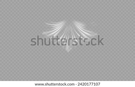 Air, wind motion effect isolated on a see-through background. Realistic illustration of abstract dust flows, scratch lines or wind flows in vector format.	
