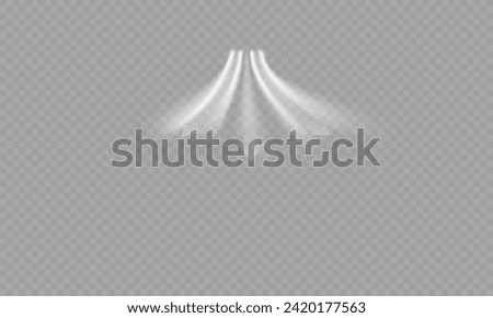 Airflow, white fumes or chilly breeze movement effect, isolated on a transparent background. Realistic vector depiction of abstract wind currents, dust movements or scratch lines.