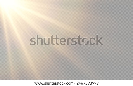 Vector transparent sunlight with special lens flare effect. png	
