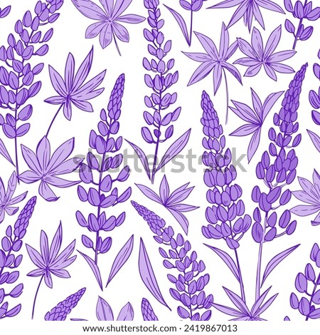 Similar – Image, Stock Photo lupine Lupin Flower Plant