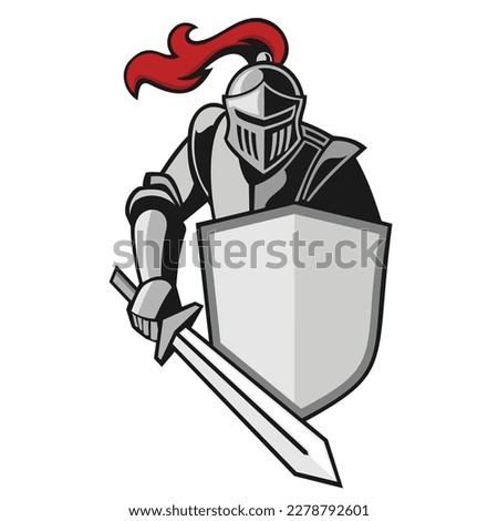 knight logo vector art illustration cartoon design