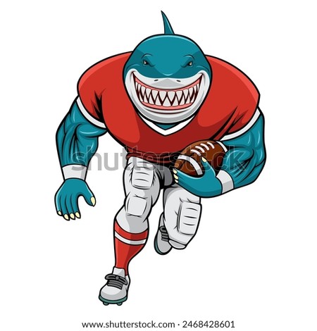 shark mascot american football vector illustration design