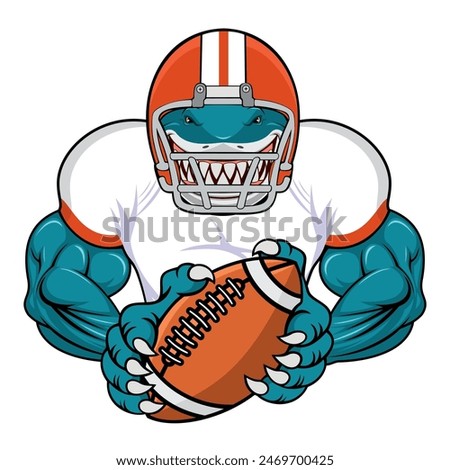 american football mascot shark vector illustration design