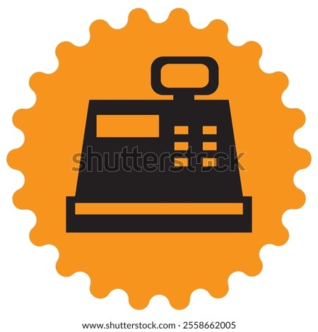 Cashier machine icon silhouette vector illustration design