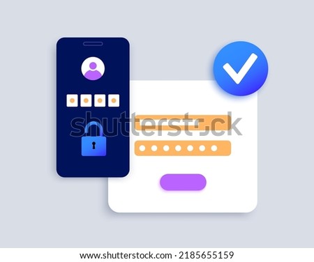 One time password. Message with code on the smartphone for entering on the site or application. Notification on the phone, multi factor authentication. Internet payment, 2fa flat vector illustration