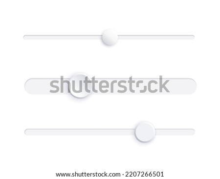 Scrollbar element button. Interaction technique or widget for scrolling content on webpage, desktop or mobile application. Navigation element. Frontend control vector illustration on white background.