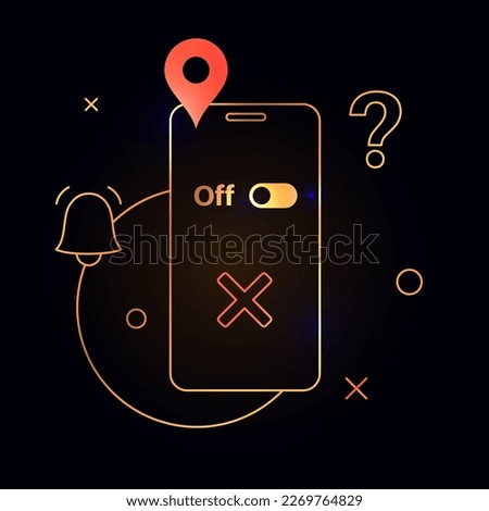 Inactive GPS service in location settings. Unable to detect geolocation on smartphone. Geoposition in off mode. Permission for navigator in electronic devices. Access for position on the map is denied