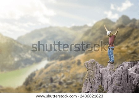 Similar – Foto Bild Wanderung mit beschränkter Aussicht über dem Achensee in Tirol in Österreich