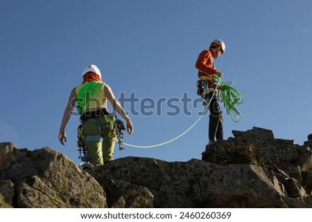 Similar – Image, Stock Photo rope team | secure something somehow