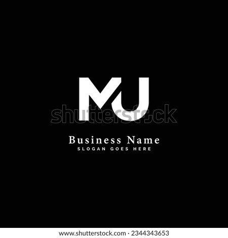 M, U, MU letter Logo Design Vector Template. Abstract Alphabet MU logo Illustration