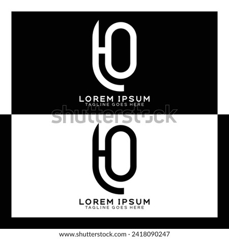 TO initial letter logo. Alphabet T and O pattern design monogram