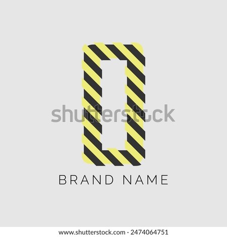 letter O logo, divider color design. Alphabet O for energy labels, rock and more