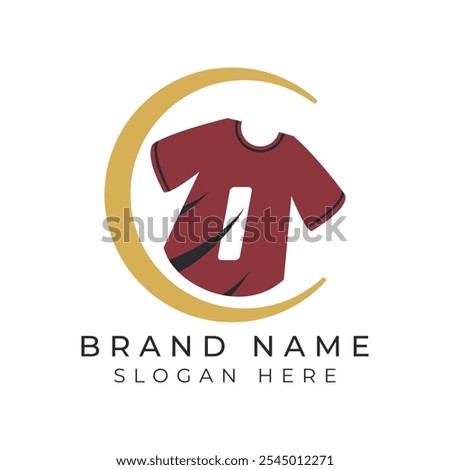 Letter I Logo Concept With T-Shirt. Alphabet I garments moon face icon design