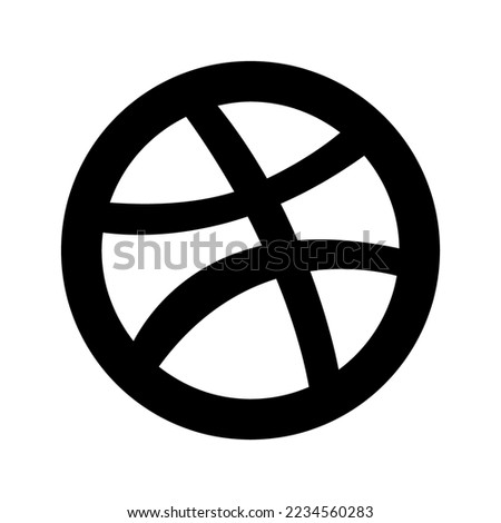 Dribbble vector logo illustration. Basketball symbol icon. Premium quality.