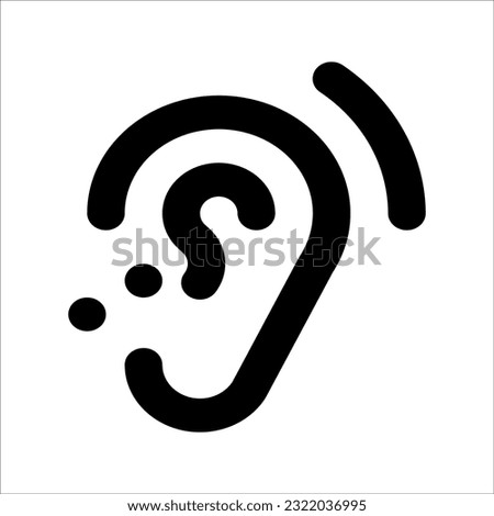 Assistive Listening Systems Symbol. deafness line icon, outline vector logo illustration, linear pictogram isolated on white