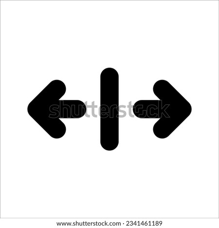Horizontal Align Center Icon Vector. Simple line icon. Isolate on white background. Vector. Eps 10