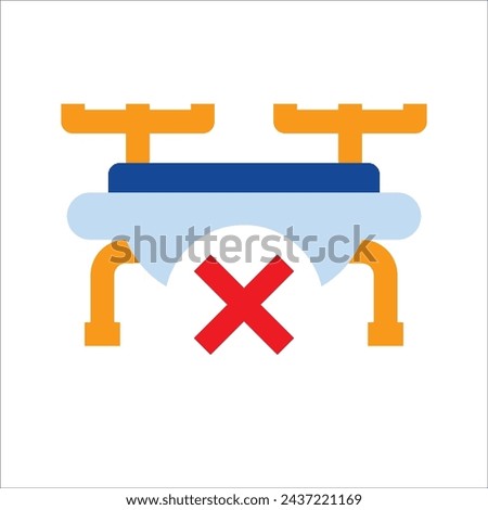 Off Drone Icon Vector. Simple line icon. Isolated on white background. Vector. Eps 10