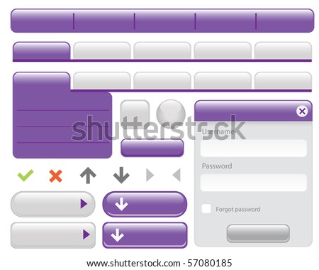 web buttons elements set