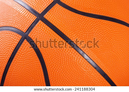 Close up of basketball texture background