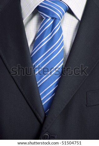 Detail Of A Business Man Suit With Blue Tie Stock Photo 51504751 ...